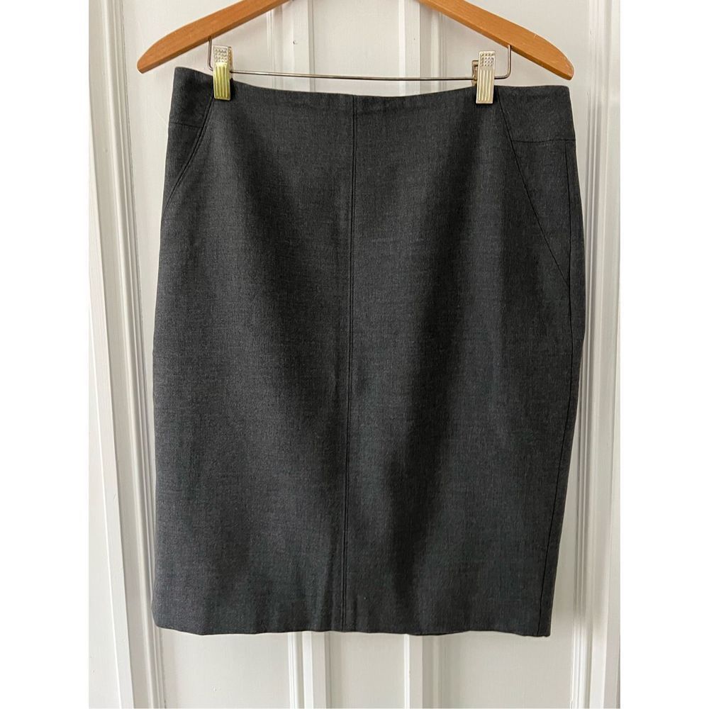 Loft charcoal dress skirt 10